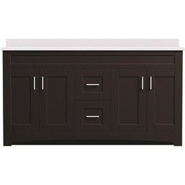 MagickWoods Brixton 60 in. W x 21 in. D Double Bowl Bath Vanity Cabinet in Dark Chestnut