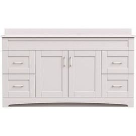 MagickWoods Brixton 60 in. W x 18 in. D Bath Vanity Cabinet in Vanilla White