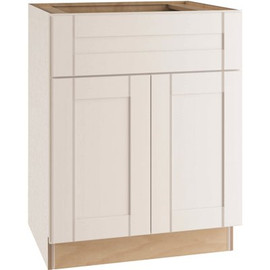 Vesper White Shaker Assembled Plywood Base Kitchen Cabinet with Soft Close 24 in. x 34.5 in. x 24 in.