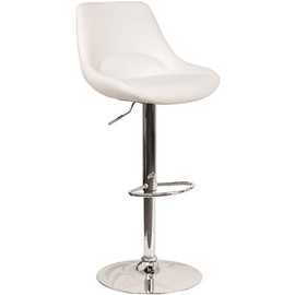Carnegy Avenue 44.5 in. White Vinyl Adjustable Bar Stool Carnegy Avenue 44.5 in. White Vinyl Adjustable Bar Stool