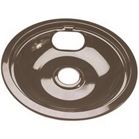 Porcelain-Coated Drip Pan for Whirlpool Electric Ranges in Black, 8 in.