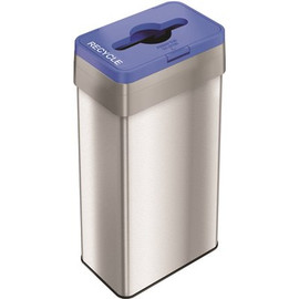 HLS COMMERCIAL 21 Gal. Stainless Steel Recycle Bin with Closing Lid and Odor Filters
