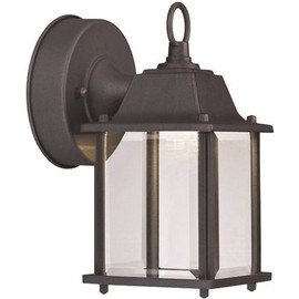 Cordelia Lighting 1-Light Black Integrated LED Outdoor Wall Lantern
