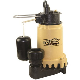K2 3/4 HP Submersible Sump Pump with Snap Action Switch
