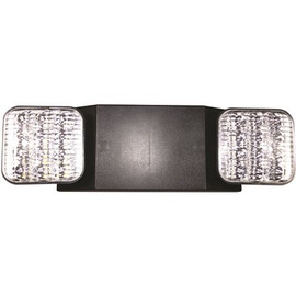 Commercial Electric 11-Watt Equivalent Rectangle Integrated LED Black Emergency Light with Ni-Cad 6.0-Volt Battery