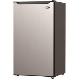 Danby 4.4 cu. ft. Mini Fridge in Stainless Steel Look with Freezer Section