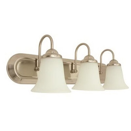 3-Light Brushed Nickel LED Vanity Fixture