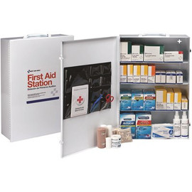 First Aid Only 150-Person 4-Shelf First Aid Cabinet with Medications, OSHA Compliant