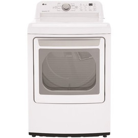 LG Electronics 7.3 cu. ft. Large Capacity Vented Electric Dryer with Sensor Dry and Transparent Glass Door in White