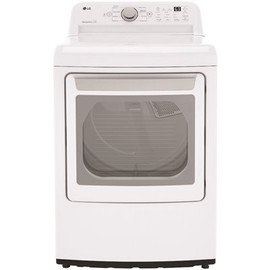 LG Electronics 7.3 cu. ft. Large Capacity Vented Gas Dryer with Sensor Dry and Transparent Glass Door in White
