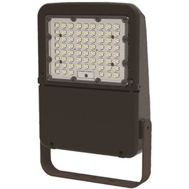 70-Watt 120-Volt to 277-Volt Yoke Line Voltage Bronze Outdoor Integrated LED Medium Landscape Flood Light, Selectable