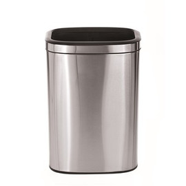 Alpine Industries 10.5 Gal. Stainless Steel Rectangular Liner Touchless Open Top Trash Can with Liner Alpine Industries 10.5 Gal. Stainless Steel Rectangular Liner Touchless Open Top Trash Can with Liner