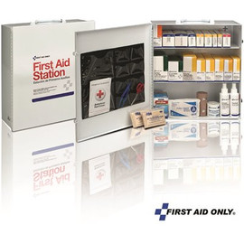 First Aid Only 100-Person 3-Shelf Cabinet 494-Piece First Aid Kit