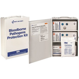 First Aid Only Bloodborne Pathogen Metal Spill Clean Up Cabinet
