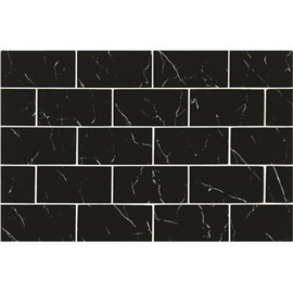 MSI Nero Marquina 3 in. x 6 in. Glossy Glass Subway Wall Tile (5 sq. ft./Case) MSI Nero Marquina 3 in. x 6 in. Glossy Glass Subway Wall Tile (5 sq. ft./Case)