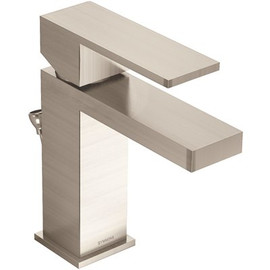 Symmons Duro Single Hole Single-Handle Bathroom Faucet with Drain Assembly in Satin Nickel