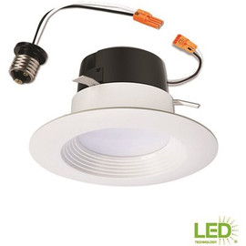 Halo 4 in. White 5000K Integrated LED Recessed Ceiling Light Retrofit Trim at Daylight 90 CRI Title 20 Compliant