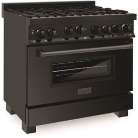 ZLINE Kitchen and Bath DO NOT SELL 36" 4.6 cu. ft. Gas Range with Convection Gas Oven in Black Stainless Steel