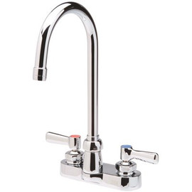 Zurn AquaSpec Gooseneck Bathroom Faucet 1.5 GPM Vandal-Resist Pressure-Comp Aerator in Chrome