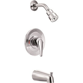 Cornerstone Single-Handle 1-Spray Tub and Shower Faucet in Chrome (Valve Included)