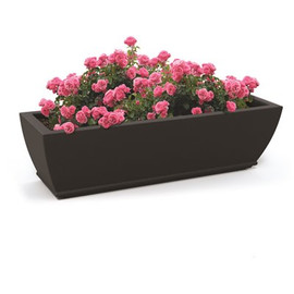 Mayne Acadia 36 in. x 11 in. Self-Watering Black Polyethylene Window Box