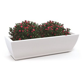 Mayne Acadia 36 in. x 11 in. Self-Watering White Polyethylene Window Box