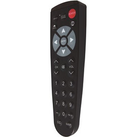 Clean Remote Clean Remote CR4-B, Full Function TV Remote Control for All Samsung and LG TVs (Black Case and Black Membrane)