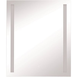 Tosca 30 in. W x 36 in. H Frameless Rectangular LED Light Bathroom Vanity Mirror in Silver