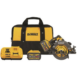 DEWALT FLEXVOLT 60V MAX Cordless Brushless 7-1/4 in. Circular Saw with Brake with (2) FLEXVOLT 9.0Ah Batteries