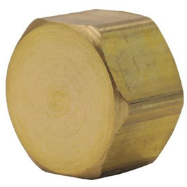 Everbilt 3/8 in. LF Brass Comp Cap (10-Pack)