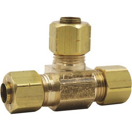 Everbilt 1/4 in. LF Brass Comp Tee (10-Pack)