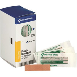 SMARTCOMPLIANCE 3/8 in. x 1-1/2 in. Adhesive Plastic Bandages Refill (40 per Box)