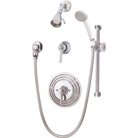 Symmons Temptrol 2-Handle Wall-Mounted Shower and Hand Shower Trim Kit in Polished Chrome (Valves Included)