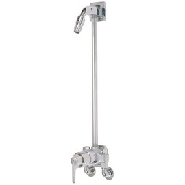 Symmons Safetymix Single-Handle 1-Spray Shower Faucet with Exposed Pipe in Chrome (Valve Included)