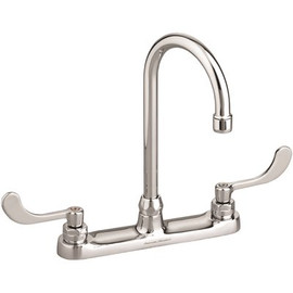 American Standard Monterrey Two-Handle Gooseneck Standard Kitchen Faucet 1.5 GPM in Polished Chrome