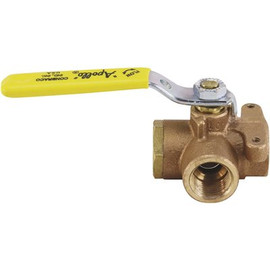 Apollo 1/2 in. x 1/2 in. x 1/2 in. Bronze FNPT x FNPT 3-Way Diverter Valve