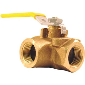 Apollo 3/4 in. Bronze FNPT x FNPT 3 Way Diverter Valve
