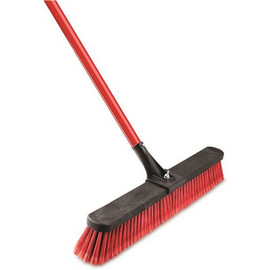 Libman 24 in. Multi-Surface Push Broom-Complete Set with Clamp-Style Handle