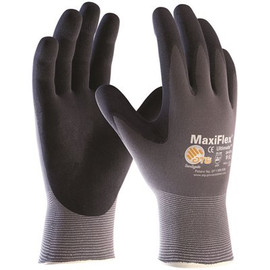 Unisex Large Seamless Knit Nylon/Lycra Glove with Nitrile Coated Micro-Foam Grip (1-Dozen Pairs)
