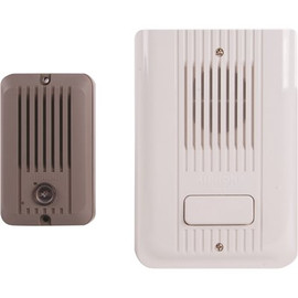 AIPHONE ChimeCom Series Surface Mount 1-Channel Audio Intercom with Weather Resistant, White - Gray