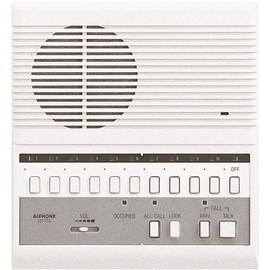 AIPHONE LEF Series Surface Mount 1-Channel 10-Call Audio Master Station Intercom with All Call Option, White