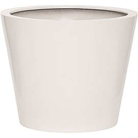 Vasesource Essex 15.75 in. x 19.75 in. x 19.75 in. Glossy White Fiberstone Planter