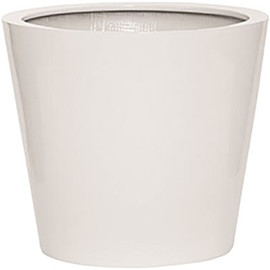 Vasesource Essex 13.75 in. x 15.75 in. x 15.75 in. Glossy White Fiberstone Planter