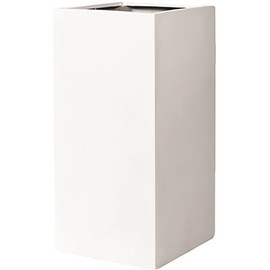 Vasesource Bristol 31.5 in. x 16 in. x 16 in. Glossy White Fiberstone Planter