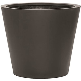 Vasesource Essex 23.75 in. x 26.75 in. x 26.75 in. Black Fiberstone Planter