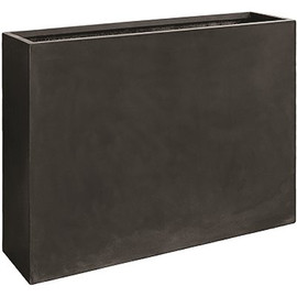 Vasesource Carlo 35.5 in. x 13 in. x 48.8 in. Black Fiberstone Planter