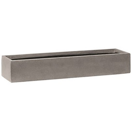 Vasesource Carlo 3.75 in. x 6 in. x 23.5 in. Gray Fiberstone Planter