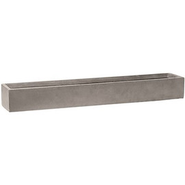 Vasesource Carlo 3.75 in. x 6 in. x 31.5 in. Gray Fiberstone Planter