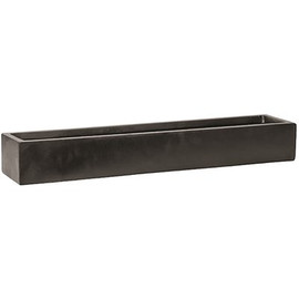 Vasesource Carlo 3.75 in. x 6 in. x 27.5 in. Black Fiberstone Planter