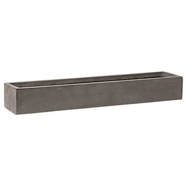 Vasesource Carlo 3.75 in. x 6 in. x 27.5 in. Gray Fiberstone Planter